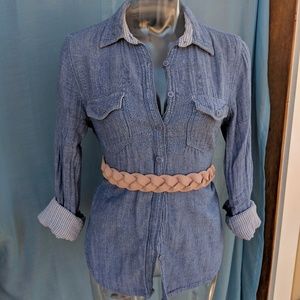 Denim Long Sleeve Button Up